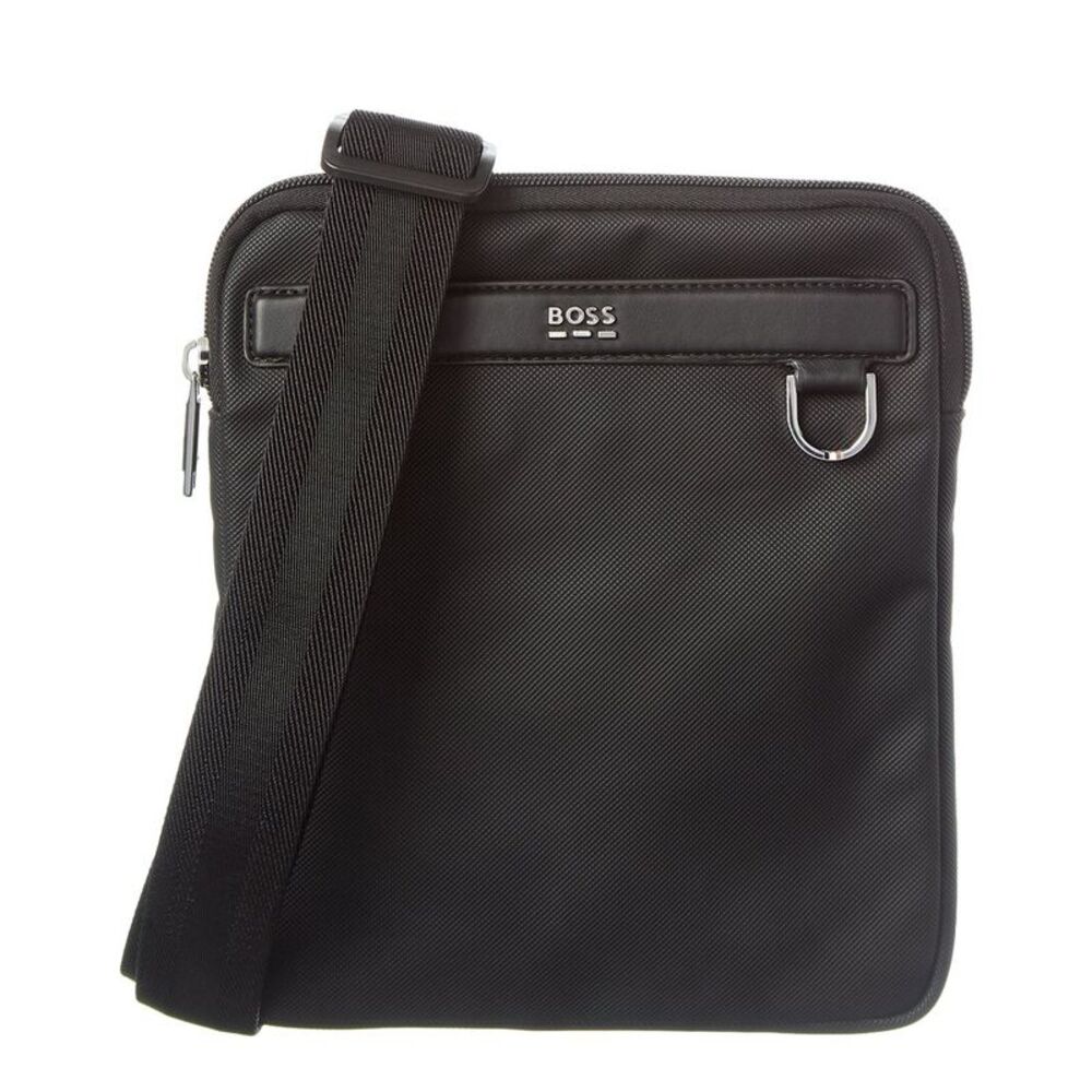 Hugo Boss Jinko Evo Canvas 11`Envelope Bag, Black